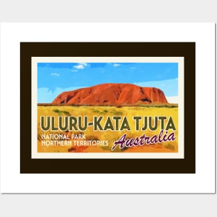 Uluru-Kata Tjuta National Park - Australia Northern Territory - Vintage Postcard Posters and Art